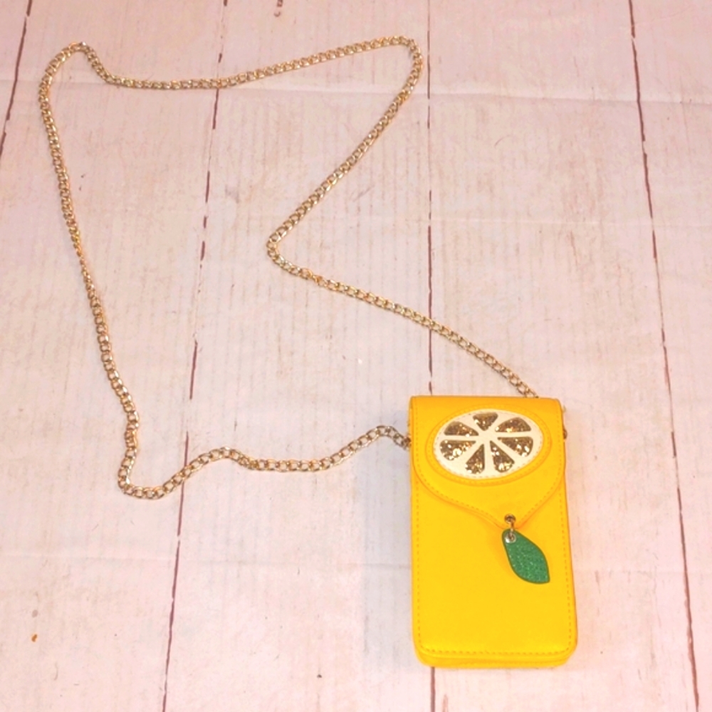 Yellow Lemon Cellphone Crossbody